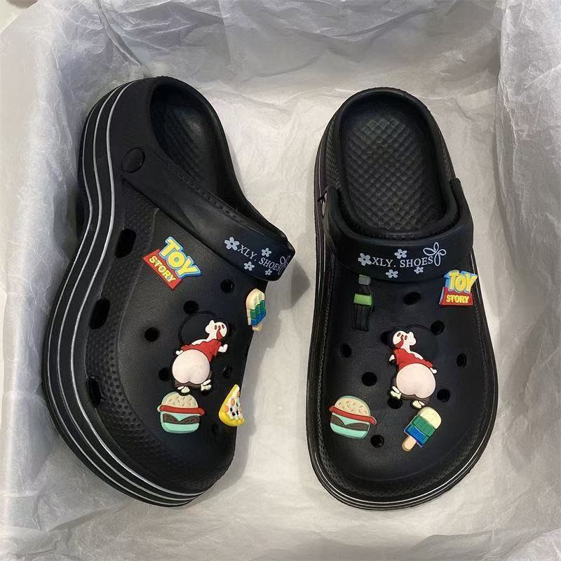 [쓰리라인 크록스] 블랙 [크레용신짱]