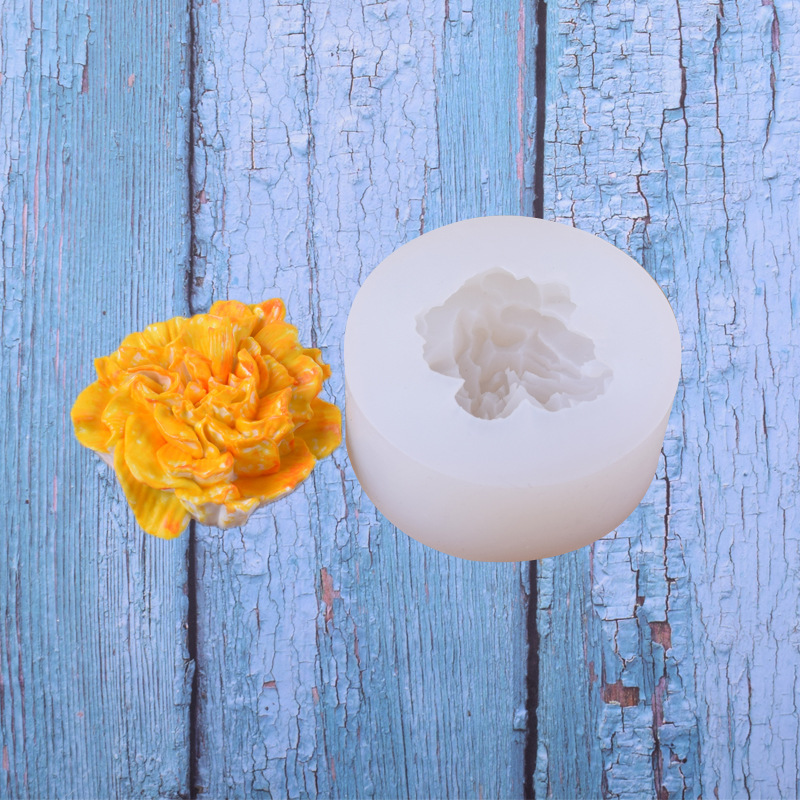 Carnation flower peony flower handmade soap silicone mold sugar diy baking cake decoration