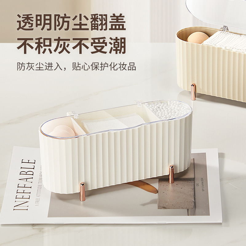 棉签收纳盒化妆棉化妆品棉片卸妆棉梳妆台美容院专用整理盒透明盖|undefined