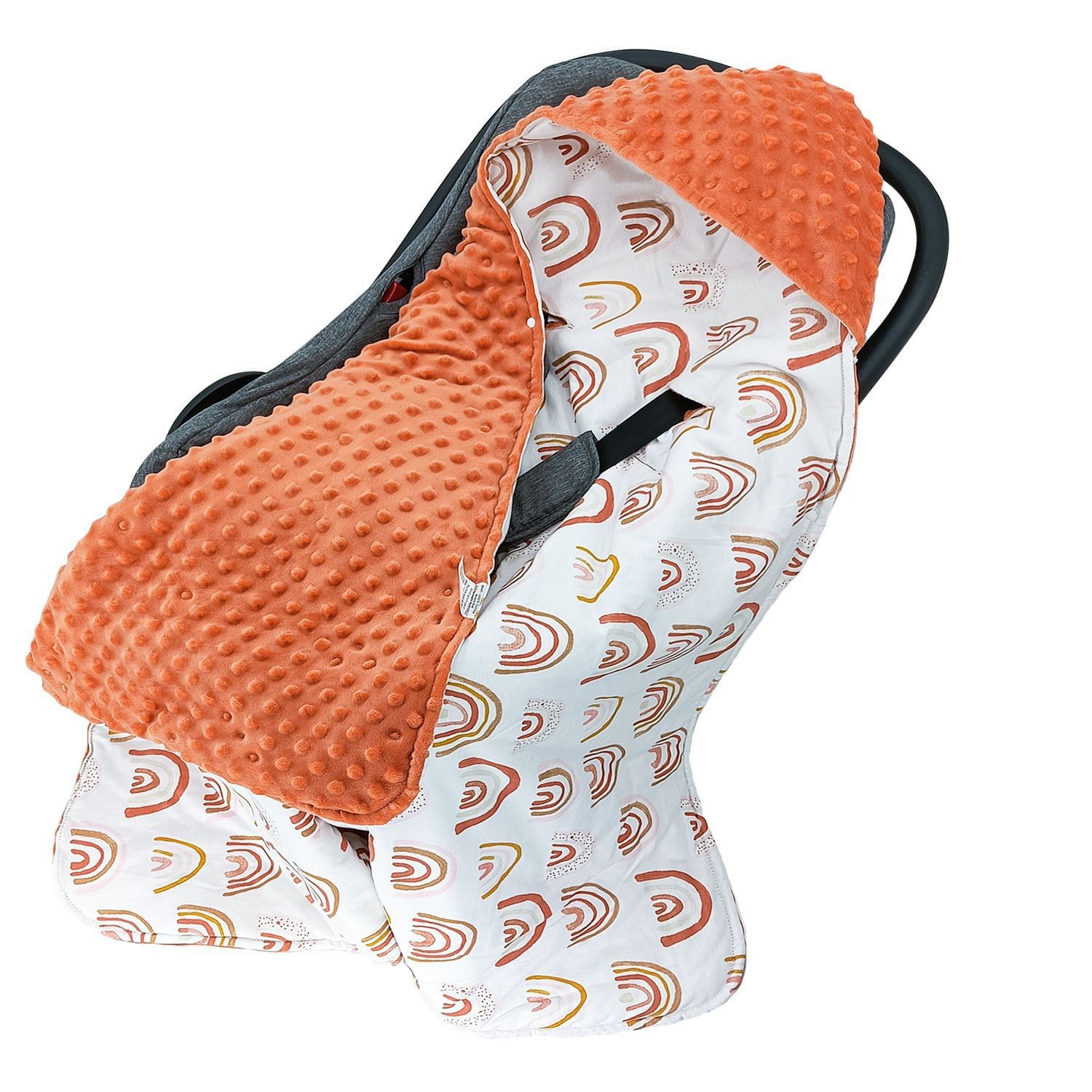 Baby stroller quilt multi-functional baby basket quilt double-sided newborn peas fleece swaddling towel