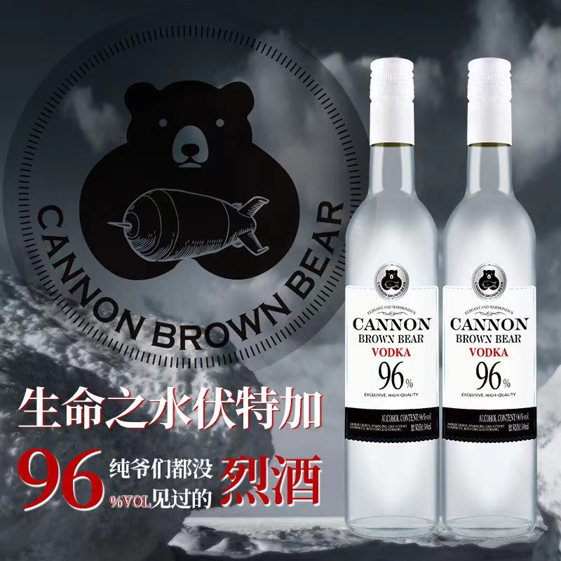 生命之水伏特加96度高度烈酒调酒洋酒基酒整箱预调酒瓶装500毫升