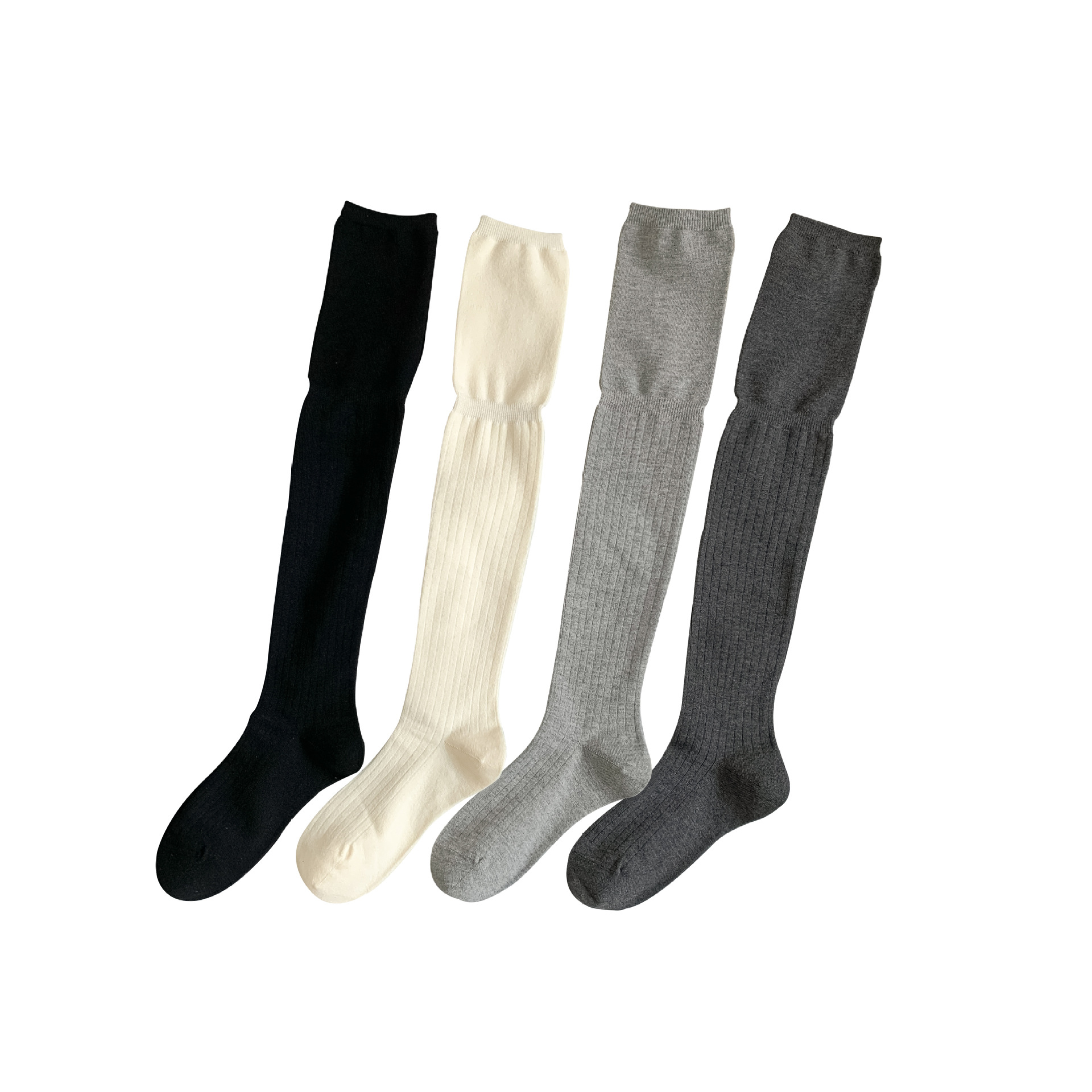 Calcetines de lana de otoño y invierno, calcetines de muslo de tendencia sin hueso, calcetines de mujer al por mayor.