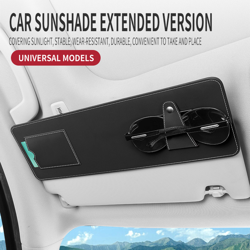 Car Front Sunshade Extension Board to Block the Main and Passenger Seats, Increase the Length of the Sunshade, Car Storage Supplies