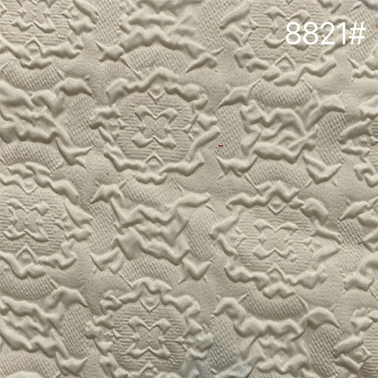 提花布料颗粒凹凸感四季服装外出包包装饰窗帘全涤压花加工面料