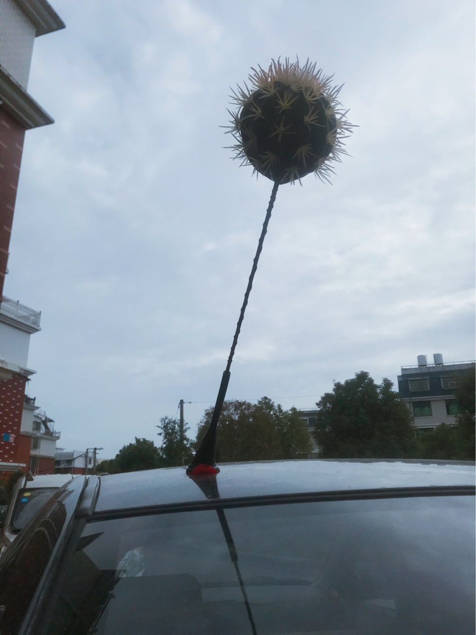 Mini Car Antenna Decoration Car Exterior Decorations Cute Cartoon Doll Antenna Ball Roof Modified Cactus Ball