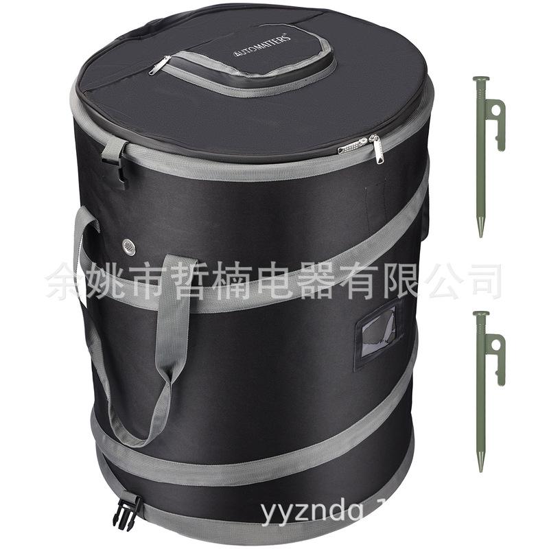 Rv Camping Garden Bucket Leaf Bag Trash Can Storage Bucket with Ground Nails Portable Automatic Pop-Up Trash Can