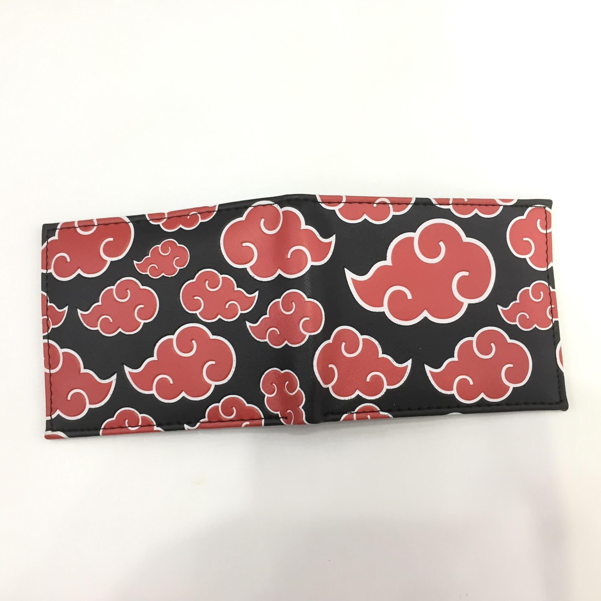 Naruto periferia billetera, Naruto Sasuke, cuatro generaciones de billetera roja, billetera corta, monedero de cambio de piel PU.