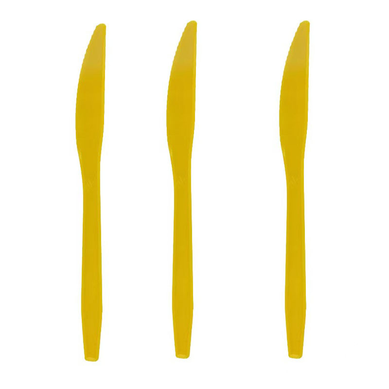 25 piezas transfronterizas Amazon PS desechable de plástico cuchillo, tenedor y cuchara vajilla de tres piezas conjunto de banquete de la torta del partido