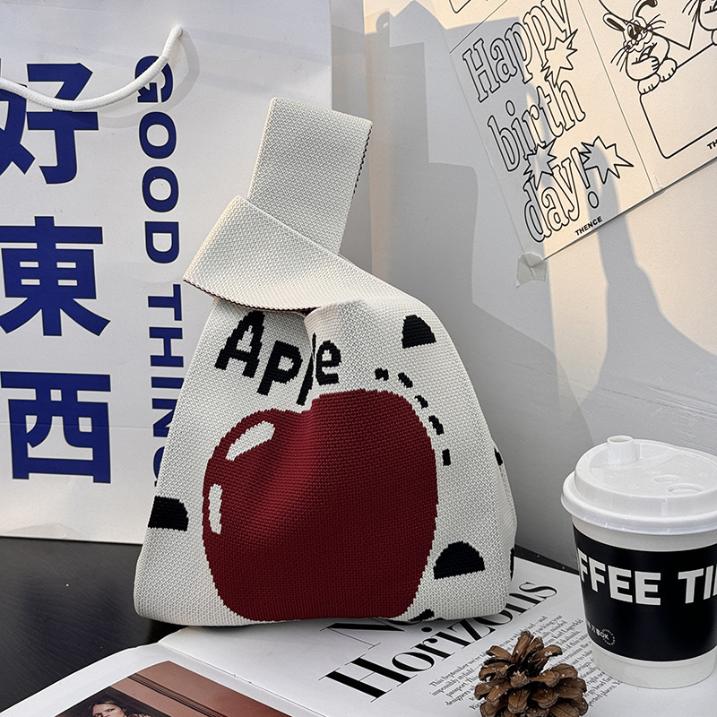圣诞节礼物袋平安夜平安果袋针织包包手拎手提包高级礼品袋伴手礼|undefined