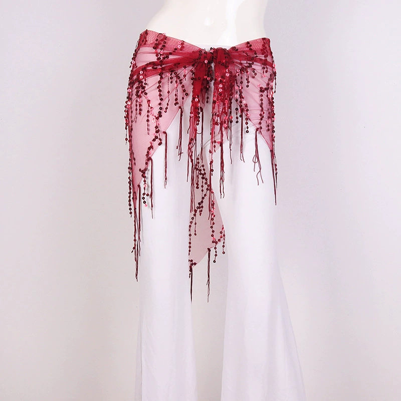 Triangular scarf, nail sequins with tassels, belt, internet celebrity, for beginners