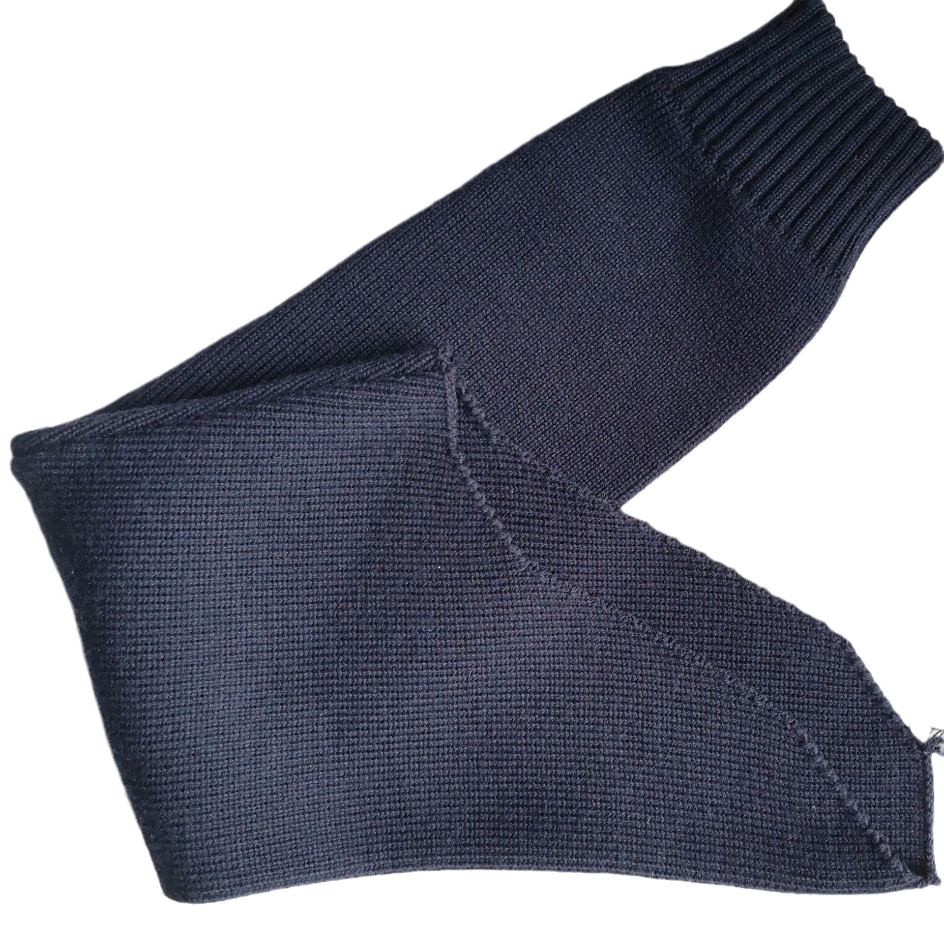 厂家供应高品质服装羊毛袖子色织横机提花罗纹袖片