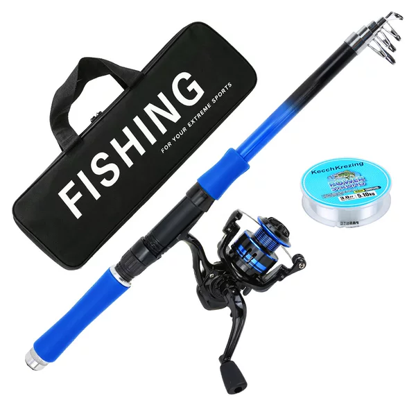 Foreign trade blue 1.8m spinning rod, sea rod, spinning reel, fishing line, fishing tackle bag, outdoor fishing gear, manufacturer supply, custom-made