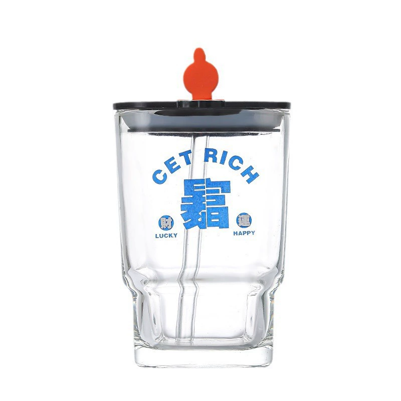 Summer high quality square creative coffee glass, internet celebrity