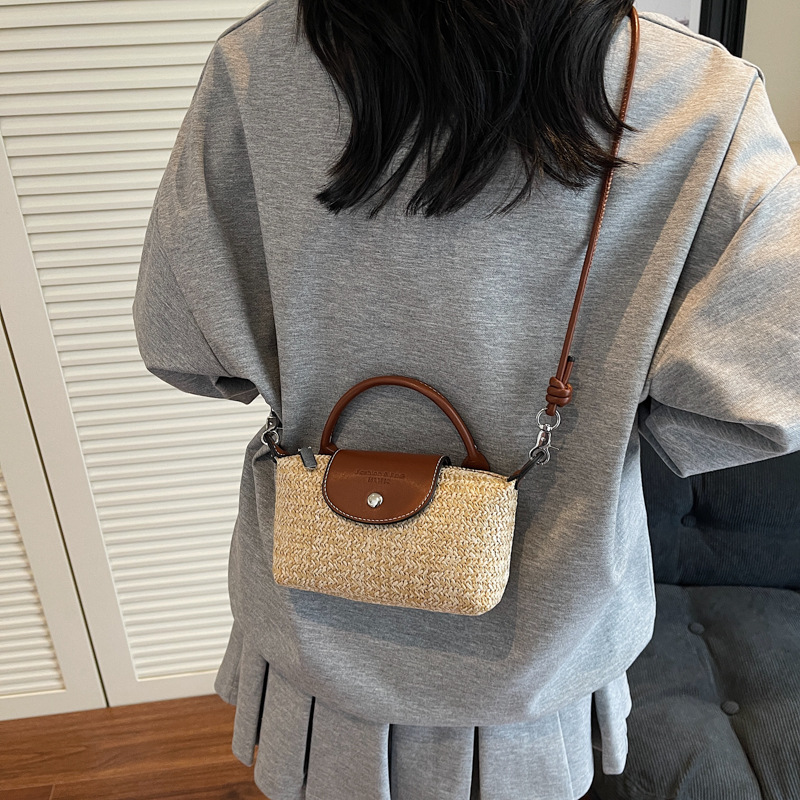 Borsa a mano arcobaleno intrecciata donna piccola a tracolla_voghion.com