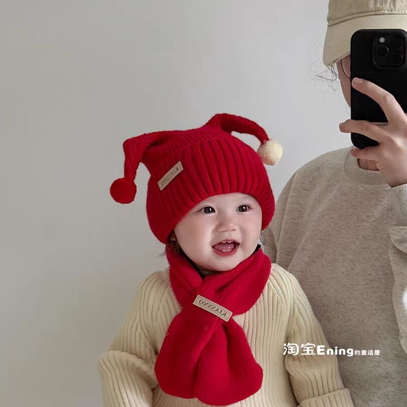 ベビー帽子秋と冬面白いベビープルオーバー帽子男の子と女の子用暖かい耳保護帽子超かわいい子供用ニット帽子|undefined