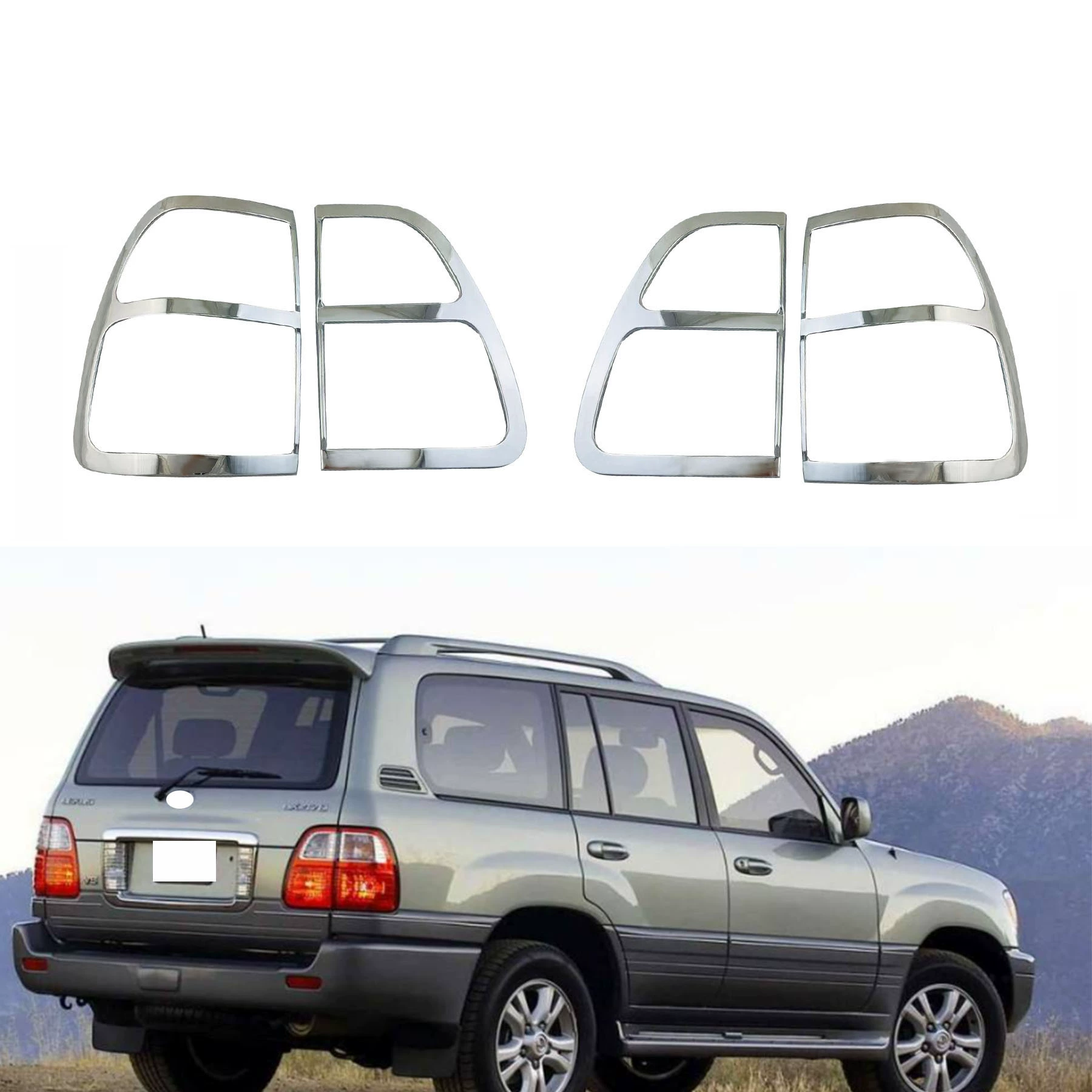 Подходит для Lexus 98-03 LX470, задний абажур, ABS, гальваника, модифицированные декоративные детали, крышка заднего фонаря