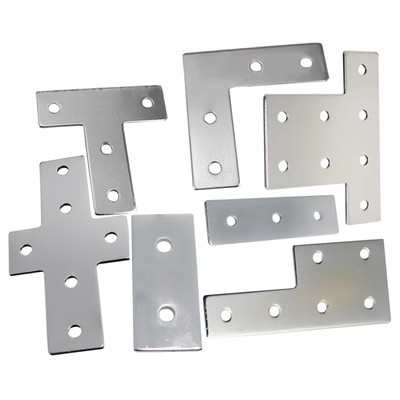 Placa de conexión cruzada en forma de L en forma de T 2020 / 3030 / 4040 / 4545 sección de aluminio pieza de conexión de esquina de ángulo recto