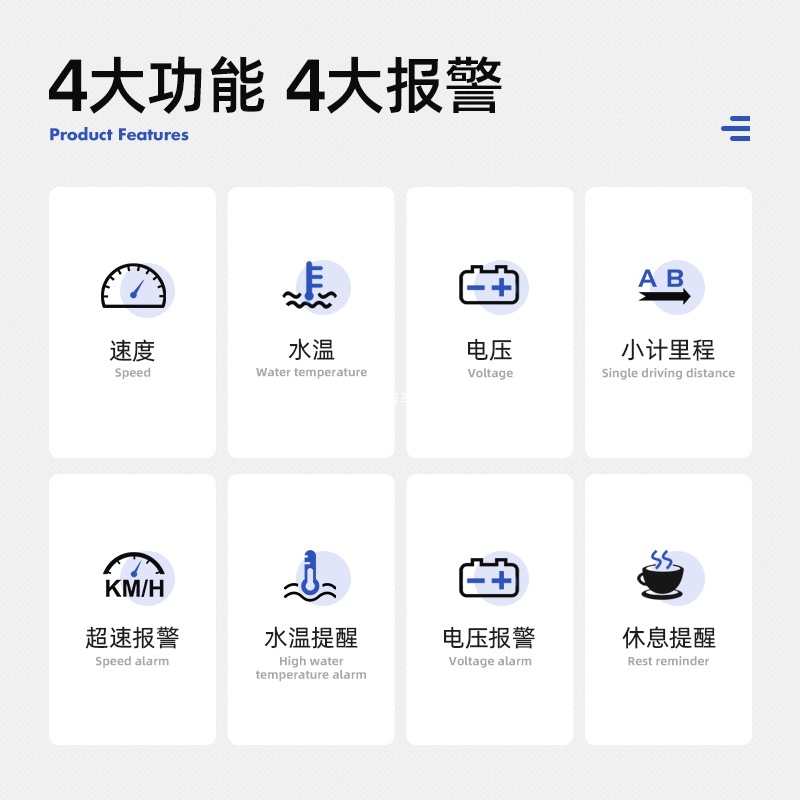 HUD 헤드 업 디스플레이 HD 서스펜션 디스플레이 다기능 자동차 OBD 속도 수온 자동 경보 YUYAN