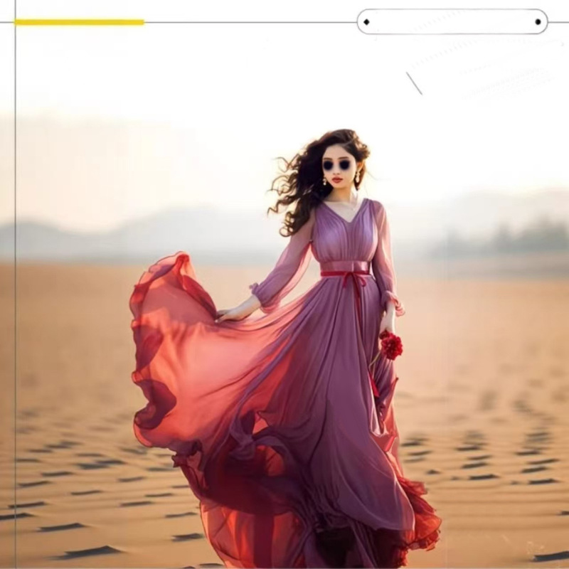 25 New Styles of Vacation Beach Dresses for Sanya and Qinghai Lake, Super Fairy-Like Seaside Vacation Hanfu Dresses, Red Desert Long Dresses 25 New Styles of Vacation Beach Dresses for Sanya and Qinghai Lake, Super Fairy-Like Seaside Vacation Hanfu Dresses, Red Desert Long Dresses