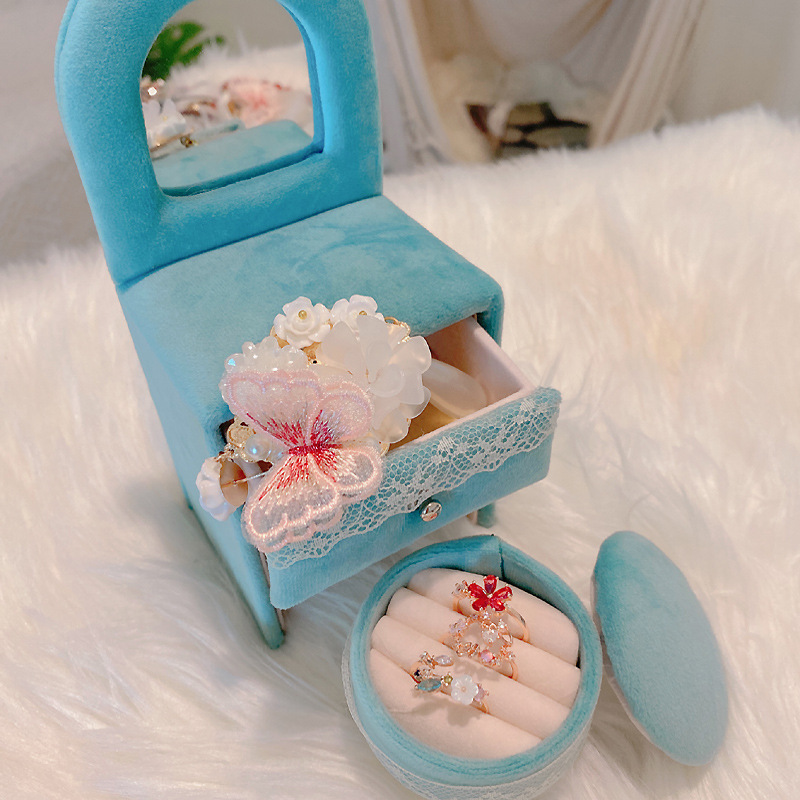 〖妮尚〗饰品欧式项链手镯戒指首饰盒双层收纳盒手链礼物新品礼品