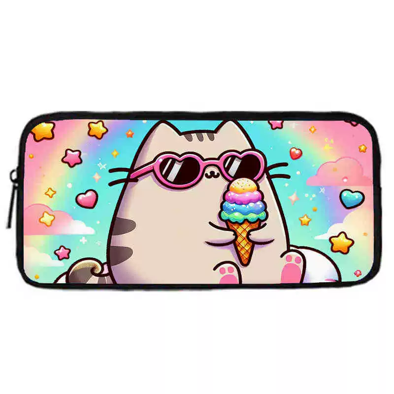 Рюкзак учебный Pusheen Fat Jimao с принтом периферийного типа, через стекло, зарубежная торговля, школьный рюкзак