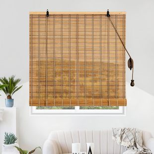Bamboo Curtain Curtain Blackout Curtain Living Room Balcony Partition Curtain Environmentally Friendly Breathable Bamboo Woven Curtain Sun Protection Heat Insulation Uv Protection