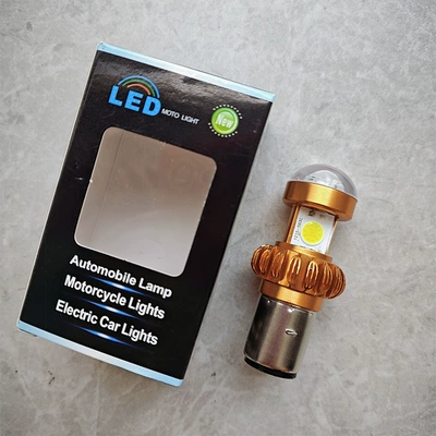 Motorcycle headlights, headlights LED motorcycle headlights, electric - white-light-single-unit-price-high-brightness-ba20d-double-prong-boxed