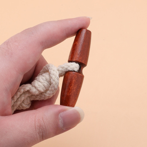 Cotton rope wooden olive buttons cashmere coat trench coat decorative clips sweater coat versatile hemp rope wooden buttons