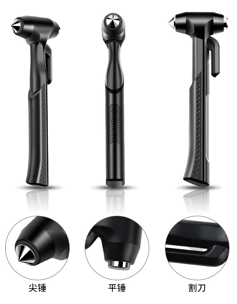 Car Safety Hammer Bus Long Handle Escape Hammer
