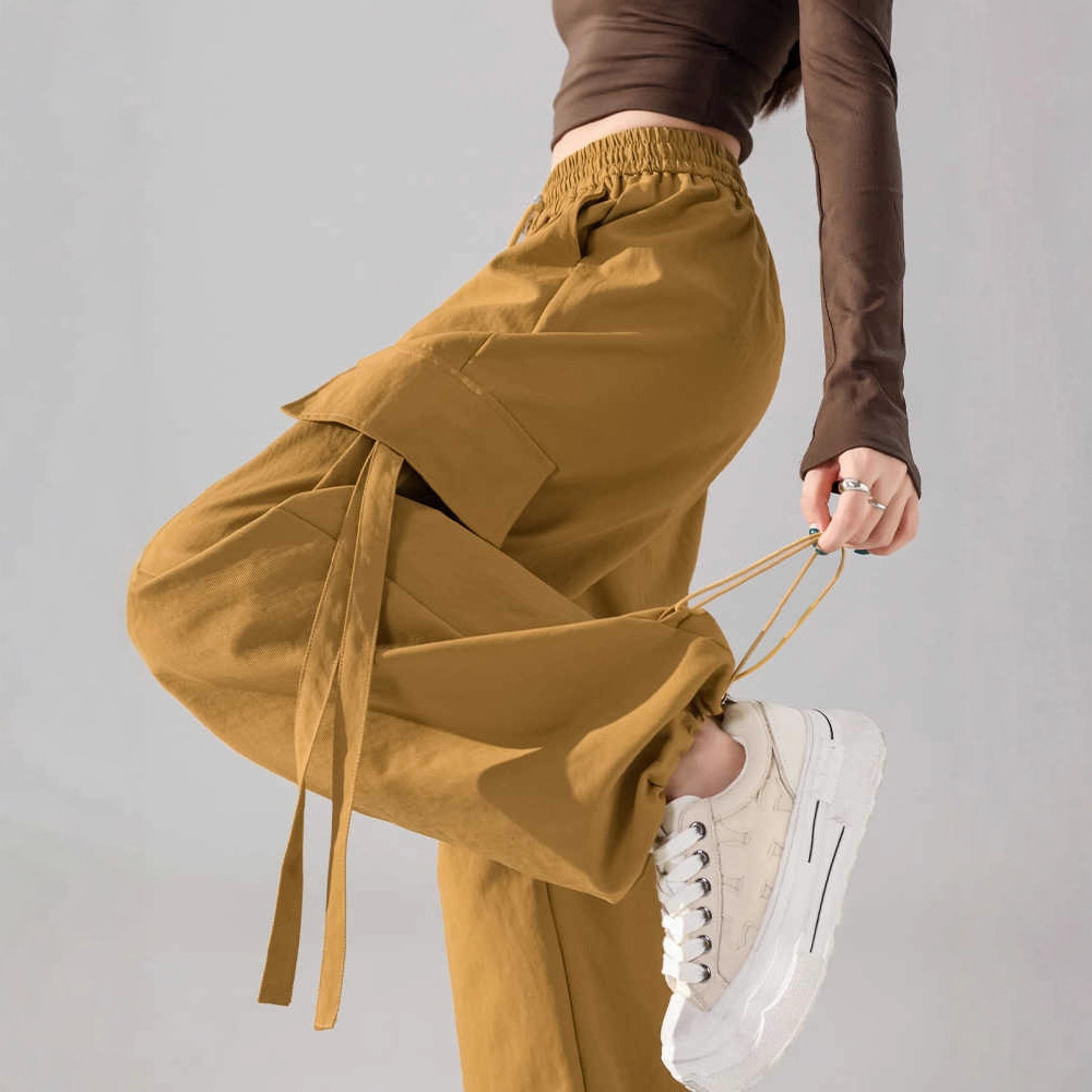 Pantalón tiro alto amarillo
