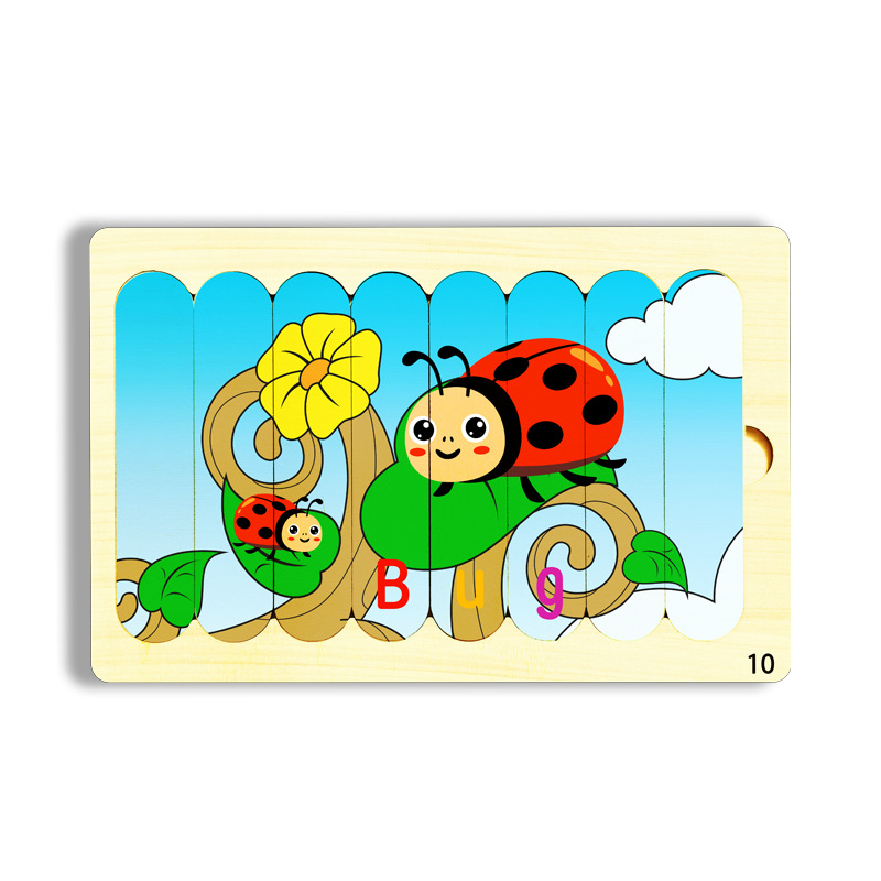 Niños barras de helado de madera puzzle de pensamiento lógico 3 + puzzle infantil de educación temprana divertido puzzle de barra de iluminación