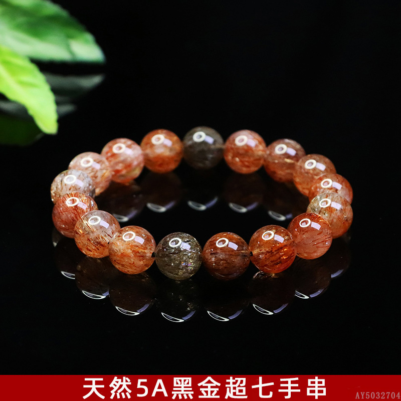 5A등급 블랙 골드 슈퍼 세븐 싱글 서클 팔찌(AY5032704）