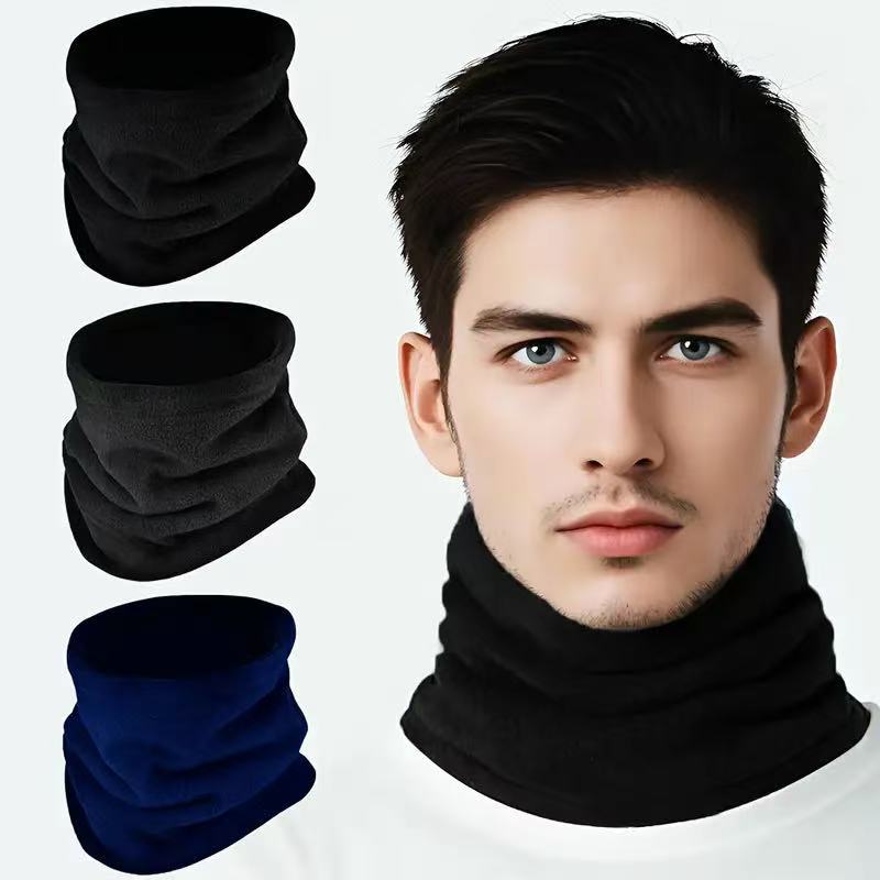 New Autumn and Winter Fleece Outdoor Cycling Mask, Neck Gaiter, Sports Fleece Windproof Hat, Cross-Border Neck Protection and Warmth