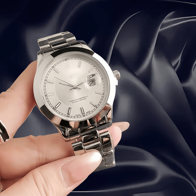 Fashion Fashion Personalized Watch Women's Simple Temperament Light Luxury High-end Domineering Large Dial Calendar Quartz Watch Men's Watch