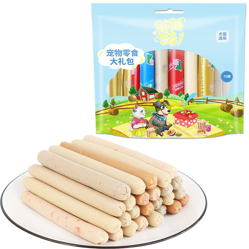 Pet snacks for dogs, ham sausage, chicken, beef, duck, cheese, seafood, meat cubes, sausages, pet snacks for cats