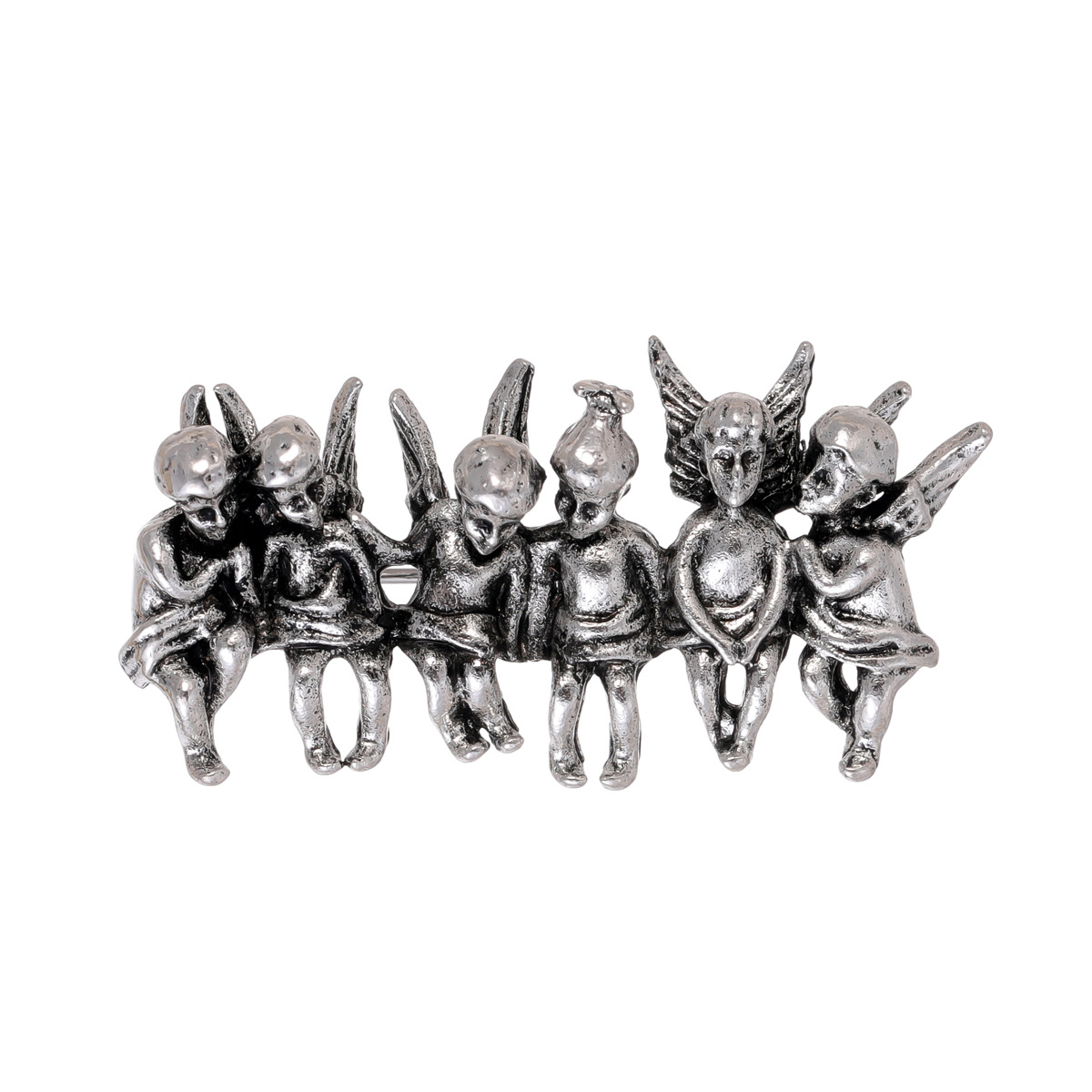 European and American Retro Six Little Angel Brooches, Personalized Creative Corsages for Women, Cute and Elegant Clothing Accessories, Pins Wholesale