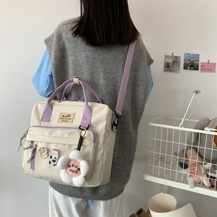ins flower handbag Mori girl student all-match messenger bag 2023 New Fashion Net red backpack backpack