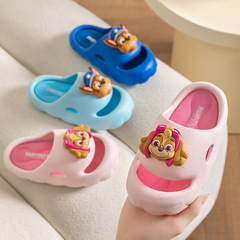 2024 new style children's Paw Patrol flip-flops anti-kick cartoon slippers soft and bouncy kids' sandals for summer beach and water play