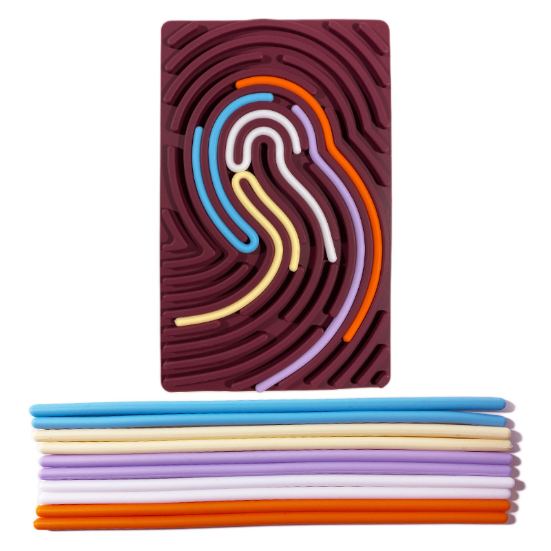 직사각형 버건디 양면 재생 가능 (실리콘 플레이트 1개 + 실리콘 스트립 10개 포함) 129g