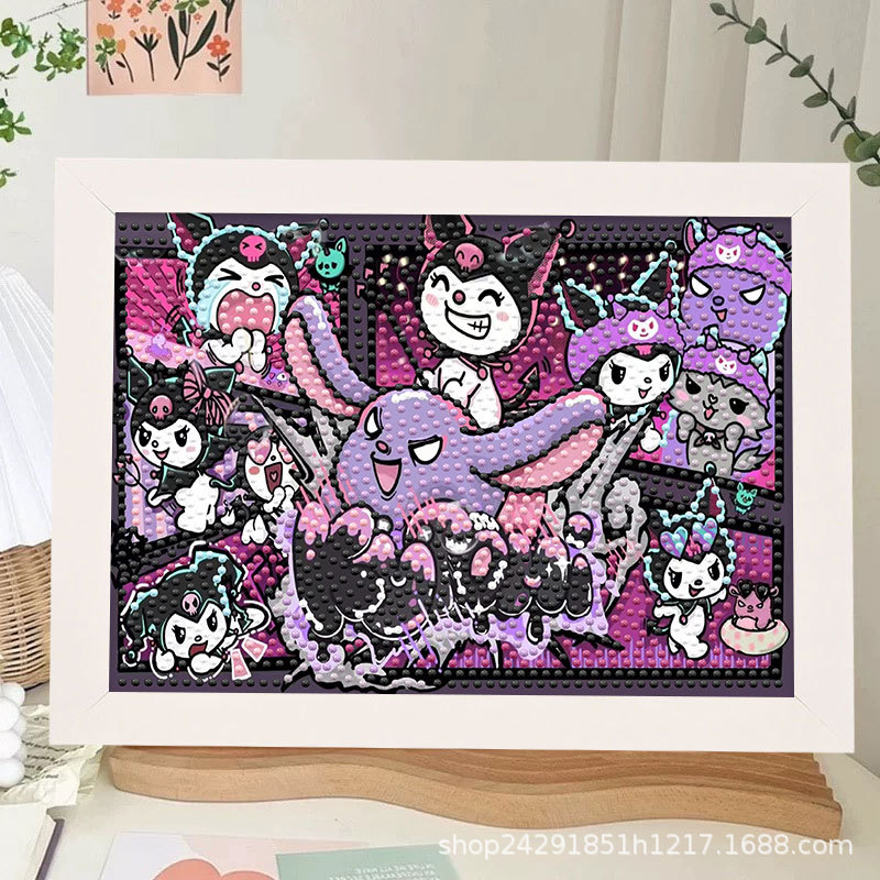 Diamante nuevo lápiz de dibujos animados pequeño nuevo pegatino diy puzzle manual regalo de cumpleaños para niños estudiantes