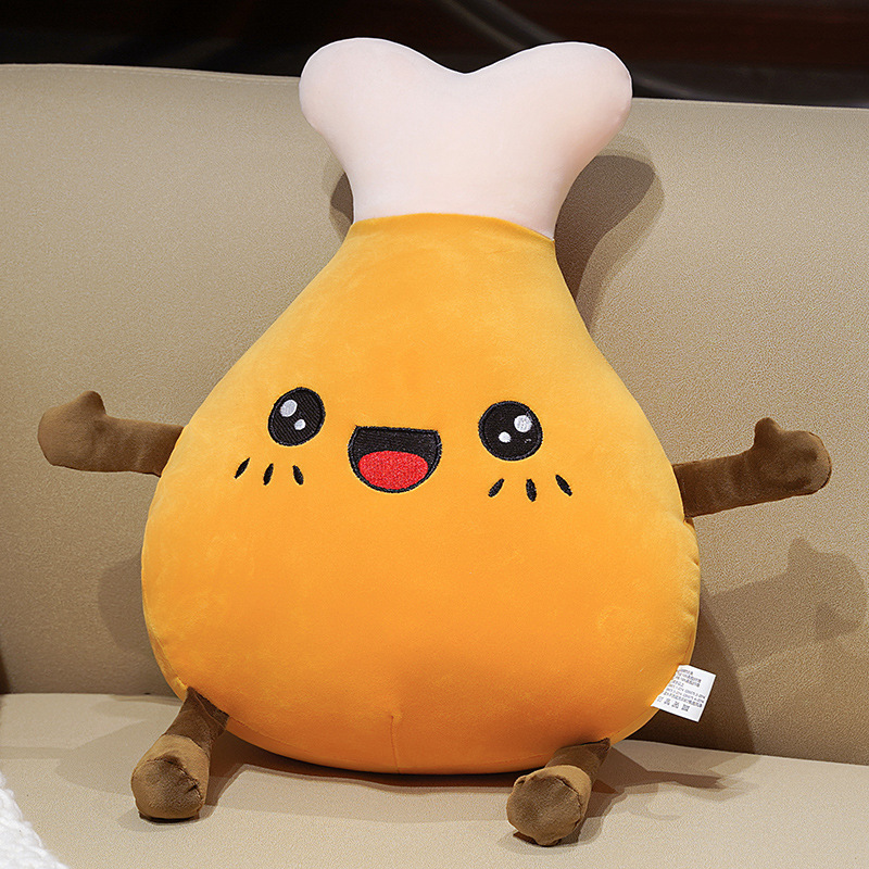 Cojín de Peluche con Forma de Comida de Franela para Cama