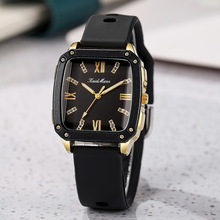 新款跨境男表厂家批发男士手表男款酒桶形石英休闲硅胶带广州腕表