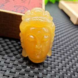 厂价批发黄龙玉观音佛头吊坠 玉石玉坠