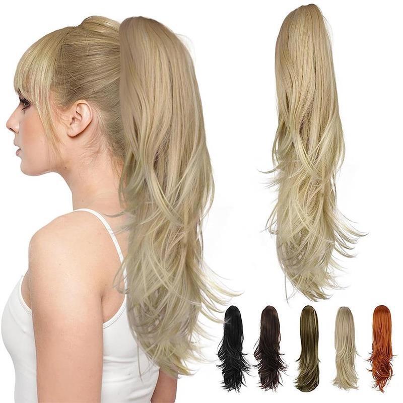 Multi-Layer Synthetic Fiber European and American Cross-Border Wig Ponytail Claw Long Clip Ponytail for Women