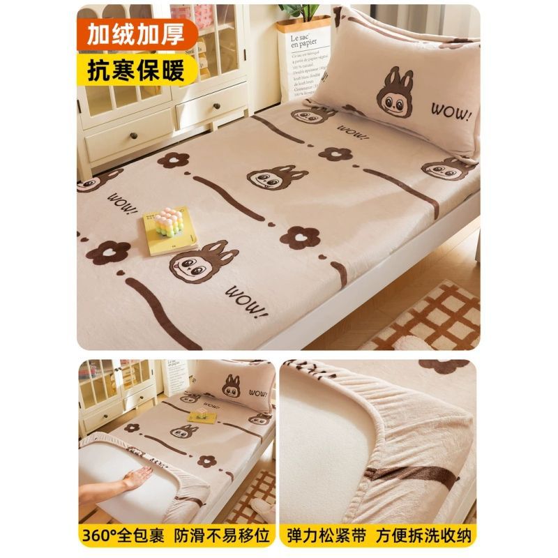 dormitorio de estudiantes cama de camisa de leche cubierta única 90x190 dormitorio cubierta de colchón antideslizante grueso cubierta protectora