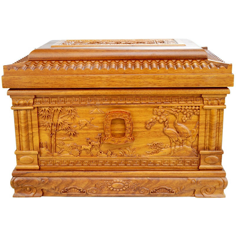 Urn Solid Wood Ebony Unisex Coffin Pine Crane Evergreen Funeral Supplies Moisture-Proof Cemetery Universal Coffin Urn Solid Wood Ebony Unisex Coffin Pine Crane Evergreen Funeral Supplies Moisture-Proof Cemetery Universal Coffin