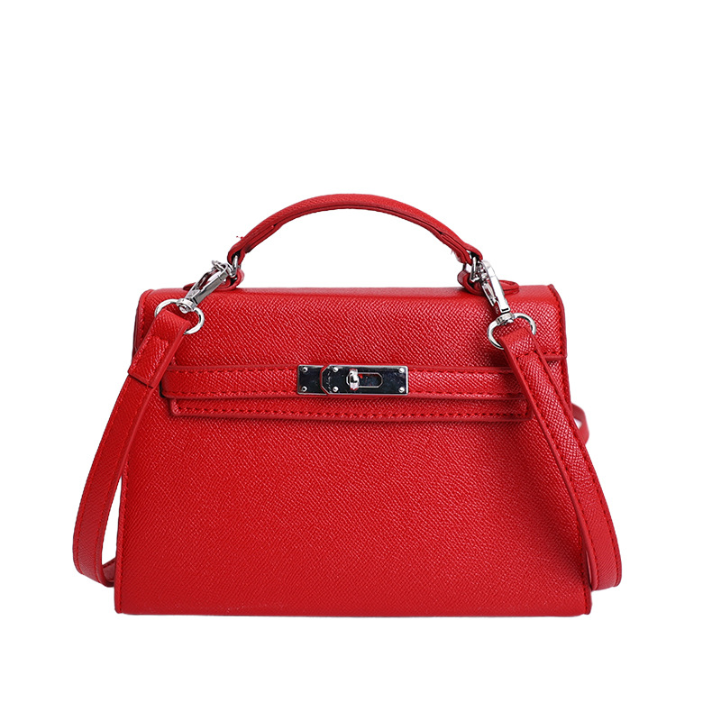 Botón de plata estampado de palma portátil Kelly bolso pequeño para mujeres 2026 ventas transfronterizas calientes nuevo lujo ligero de alta sensación mochila