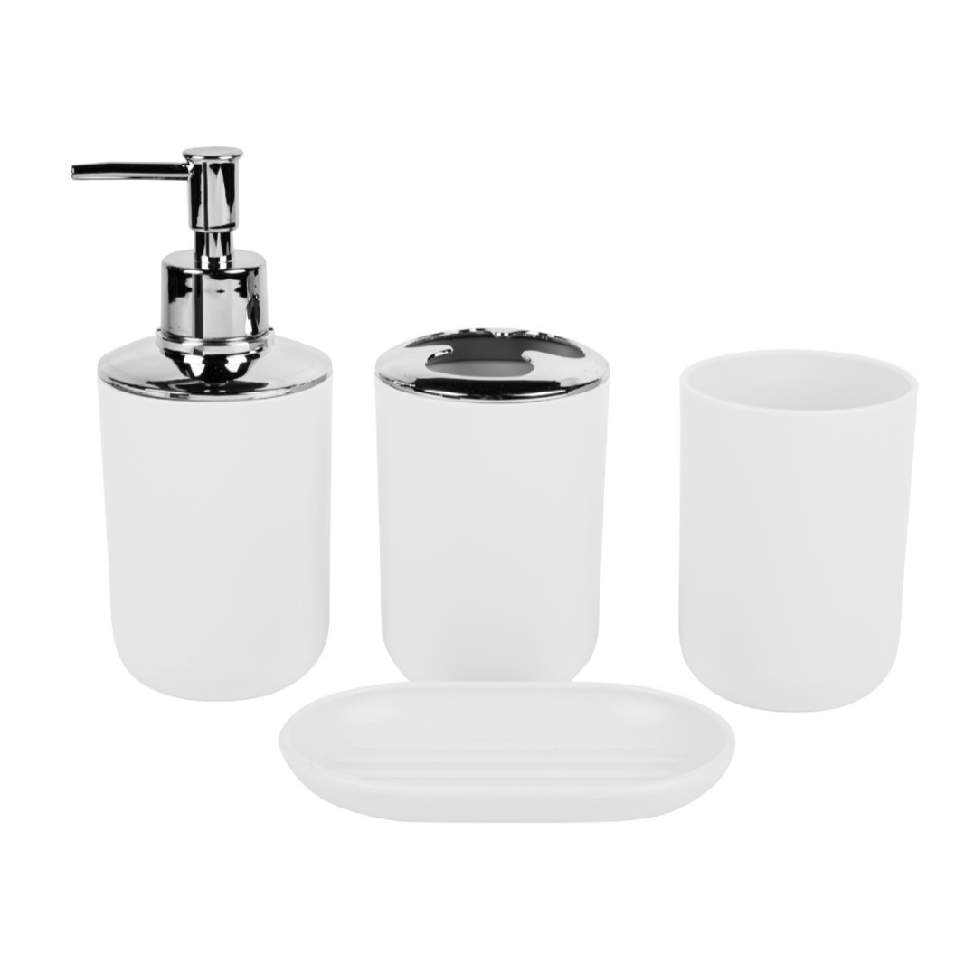 Kit de baño de lavado de 4 piezas enjuague bucal jabón botella de emulsión soporte de cepillo de dientes artículos para el hogar almacenamiento de baño image 7