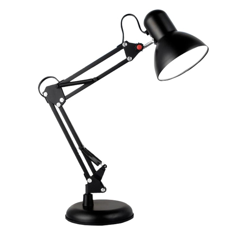 American brazo largo LED lámpara de escritorio aprendizaje lectura protección de los ojos lámpara de escritorio de trabajo metal largo brazo plegable lámpara de escritorio al por mayor