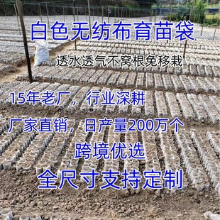 White Non-Woven Seedling Bag, Planting Bag, Biodegradable Folding Bag, Flat Flap Pocket Pants, Factory Direct Supply, Complete Specifications Can Be Customized